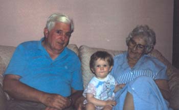 Bob Shaw, Nancy Shaw & gt gt niece Esther Thurtell 1990 A